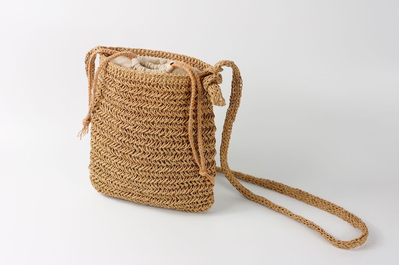 Raffia herringbone bag BSP02